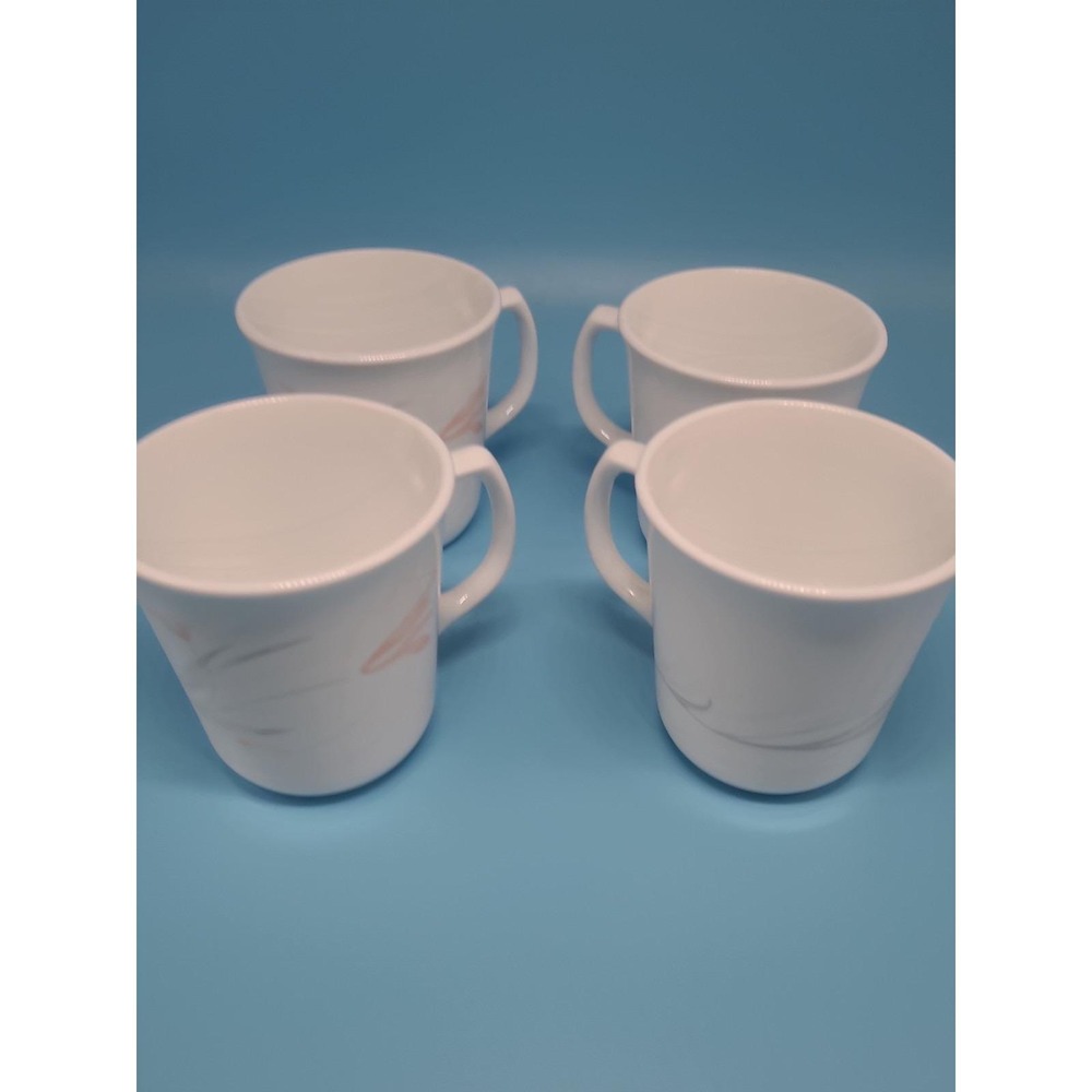 Desert Rose Floral Wisp Corelle By Corning  Cofee Mugs Set Of 4